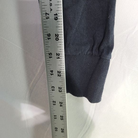 Fruit of the Loom Black 100% Cotton Men's Soft Long Sleeve Crew T-Shirt Small - Picture 7 of 9